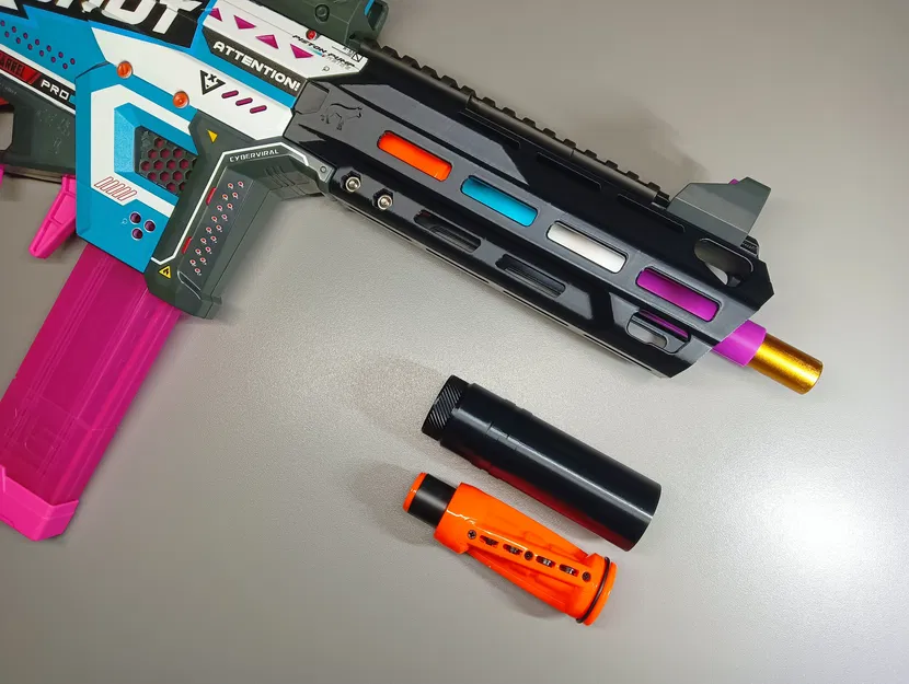 Chụp nòng BCAR + Ống bọc màu nòng __ MPP __ Súng bơm piston Motorized X-Shot - Image 1