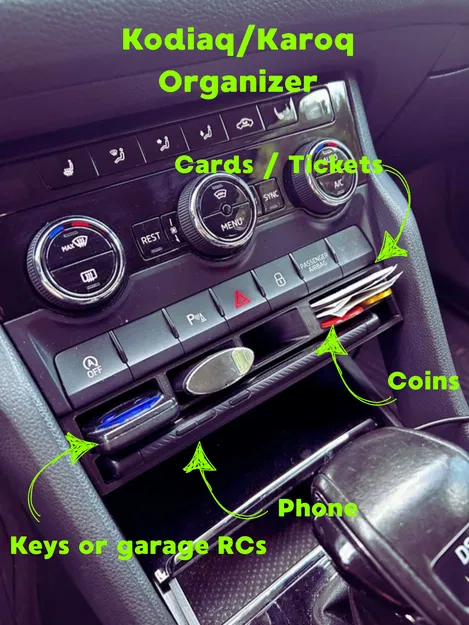 Bộ Tổ Chức Skoda Kodiaq - Karoq Dưới Bảng Điều Khiển AC - Image 1