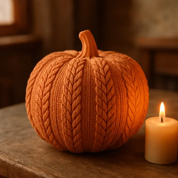 Quả Bí Ngô Đan Len - Trang Trí Nhà Cửa Cảm Hứng Mùa Thu Ấm Cúng - Image 1