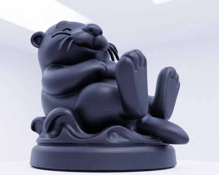 Mô Hình Rái Cá Dễ Thương Đang Nổi - Động Vật Dưới Nước Đáng Yêu - Image 2