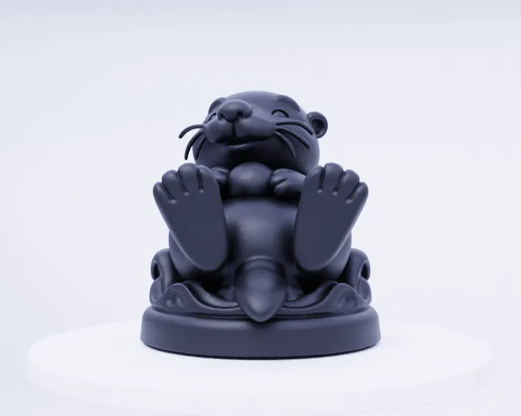 Mô Hình Rái Cá Dễ Thương Đang Nổi - Động Vật Dưới Nước Đáng Yêu - Image 4