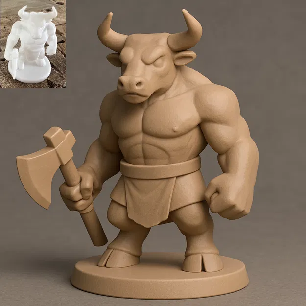 Tượng Minotaur 3D - Image 1