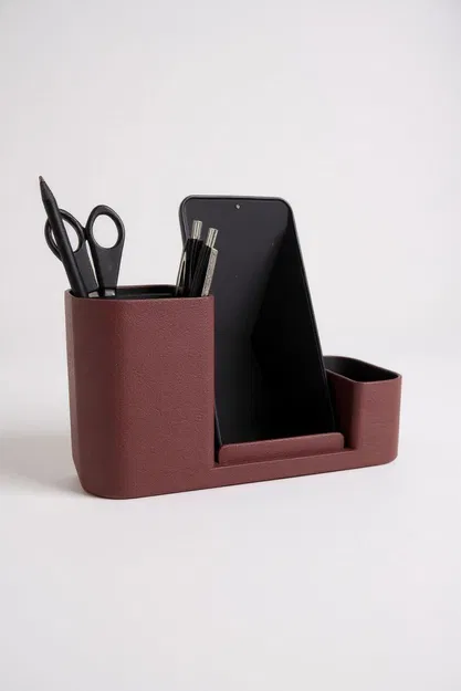 Hộp Đựng Đồ Văn Phòng Tích Hợp Giá Đỡ Điện Thoại - Image 6