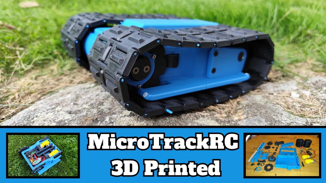 MicroTrackRC bởi 3Drcnc - Xe Bánh Xích In 3D - Image 1