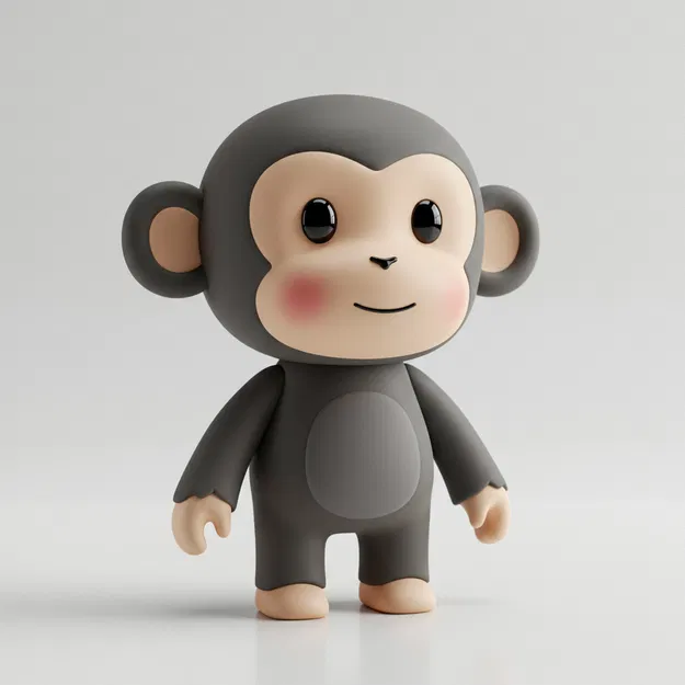 Khỉ Đồ Chơi Động Vật Dễ Thương Cho Bé [YAMSASO DESIGN] - Image 1