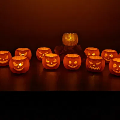 Chân nến bí ngô cho đèn trà