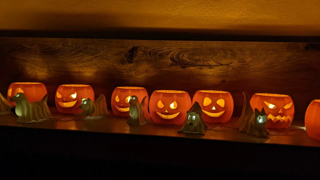 Chân nến bí ngô cho đèn trà - Image 2