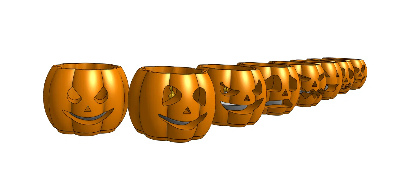 Chân nến bí ngô cho đèn trà - Image 4