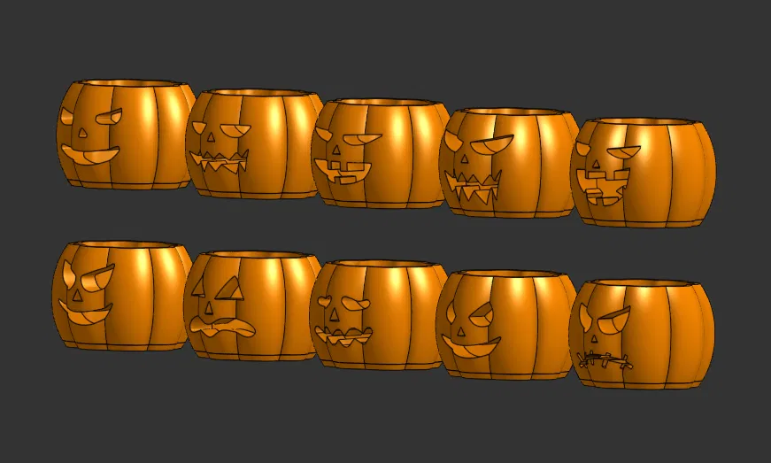 Chân nến bí ngô cho đèn trà - Image 5