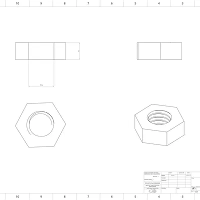 Ốc Vít và Đai Ốc M8 × 1.25 mm (In 3D, Ren ISO Metric)