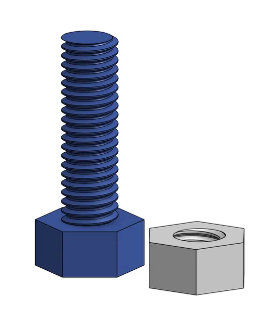 Ốc và Đai Ốc M6 × 1 mm (In 3D, Ren Hệ Mét ISO) - Image 2