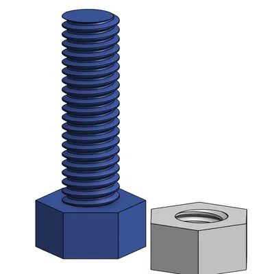 Ốc và Đai Ốc M6 × 1 mm (In 3D, Ren Hệ Mét ISO)
