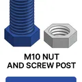 Vít và Ec-măng M10 (In 3D, Ren ISO Metric) - Thumbnail 1