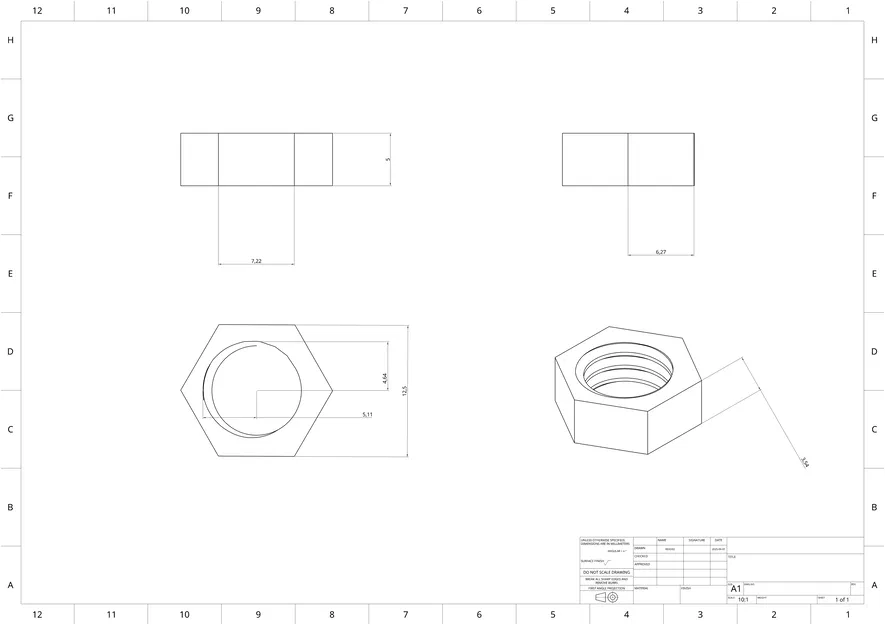 Vít và Ec-măng M10 (In 3D, Ren ISO Metric) - Image 4
