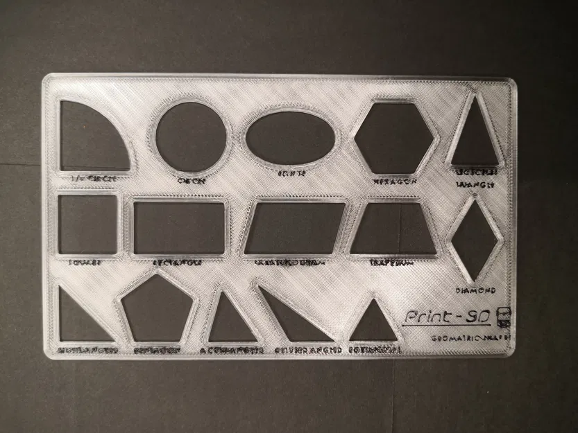 Mẫu Vẽ Hình Học - Khuôn Vẽ - Image 2