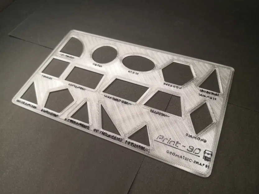 Mẫu Vẽ Hình Học - Khuôn Vẽ - Image 3