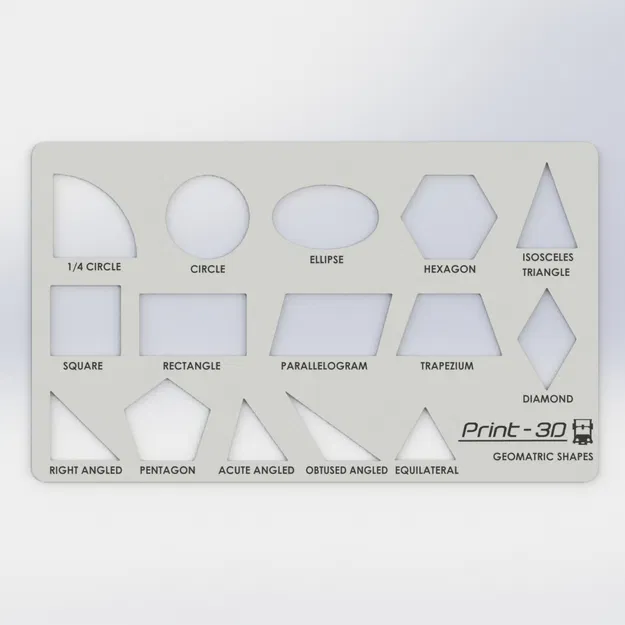 Mẫu Vẽ Hình Học - Khuôn Vẽ - Image 5