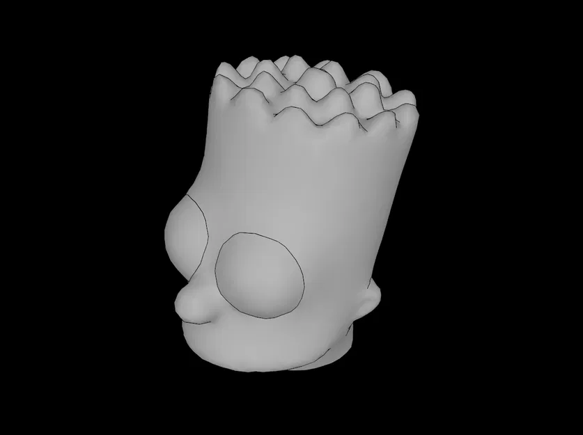 Đầu Minifig Lego Tương Thích Simpsons Bart Simpson (15523.dat) - Image 1