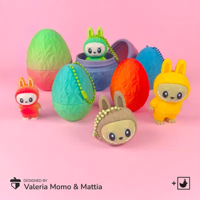 Trứng Labubu (+ Phiên bản Móc Khóa, có 3 kích cỡ)