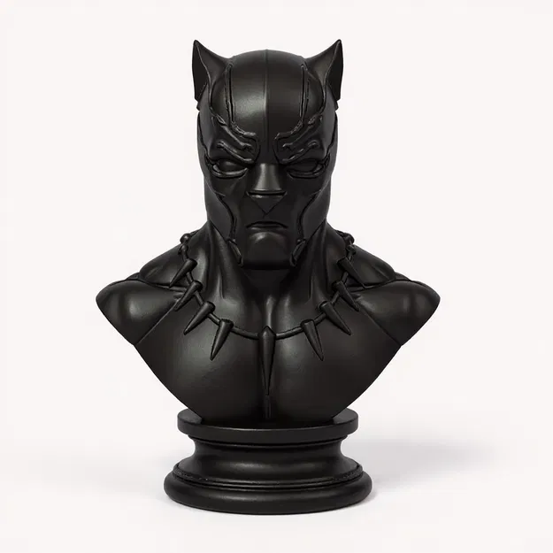 Mô hình 3D Tượng Bán Thân Black Panther Chân Thực - Image 1