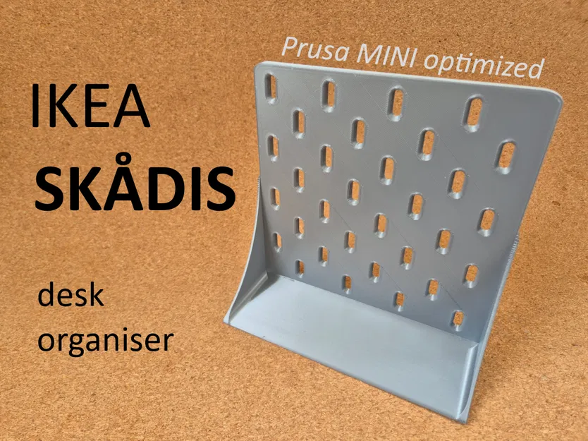 Giá đỡ SKADIS IKEA nhỏ hơn (tối ưu cho Prusa Mini) - Image 1