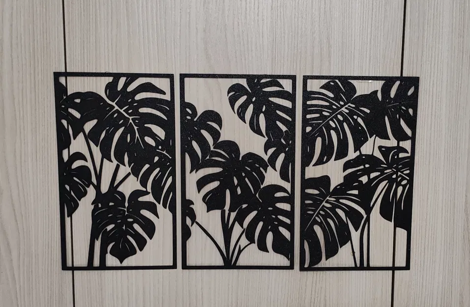 Tranh dán tường Monstera 2D trang trí nhà cửa - Image 1