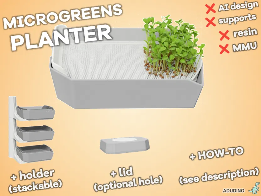 Bộ Trồng Rau Mầm / Giá Ươm Cải Xoong - Bộ Kit Bao Gồm Lưới Hạt, Giá Đỡ Xếp Chồng, Nắp Đậy + Hướng Dẫn - Image 8