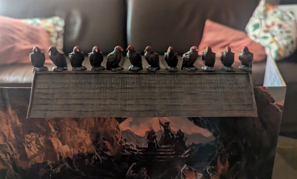 Daggerheart Fear Tracker - Quạ/Kền kền trên mái nhà - Nam châm - Image 2