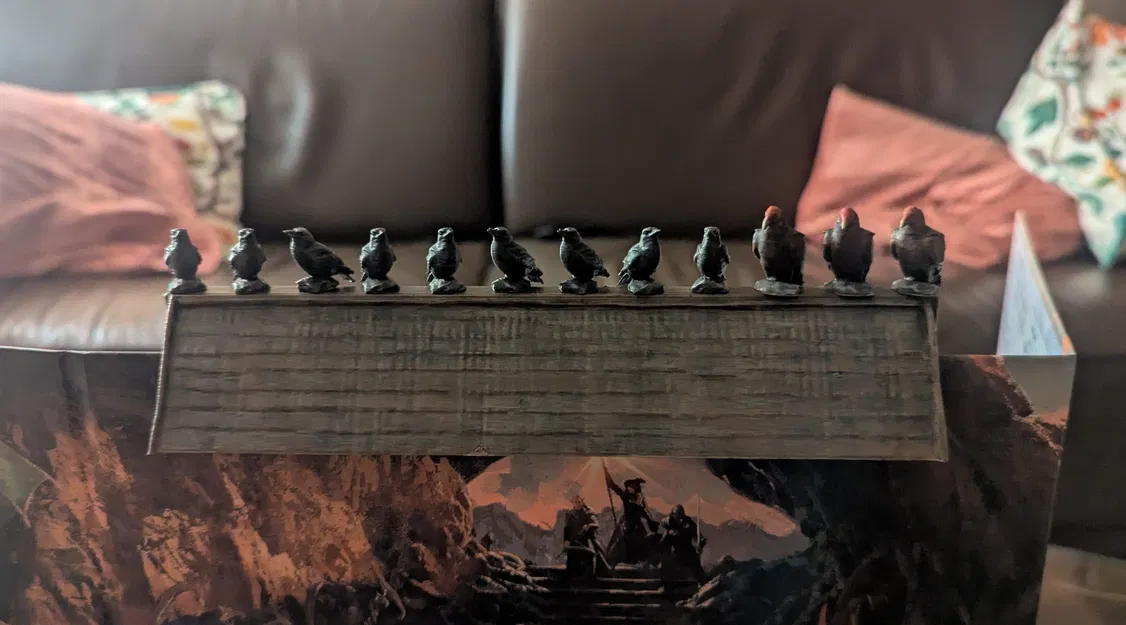 Daggerheart Fear Tracker - Quạ/Kền kền trên mái nhà - Nam châm - Image 3