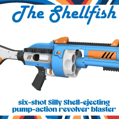 Shellfish - Súng Blaster Ổ Quay Tự Phóng Vỏ Đạn "Bựa"