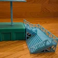 Cầu thang sân ga tàu H0, Bahnsteig Treppe Eisenbahnstation 1:87 - Thumbnail 2