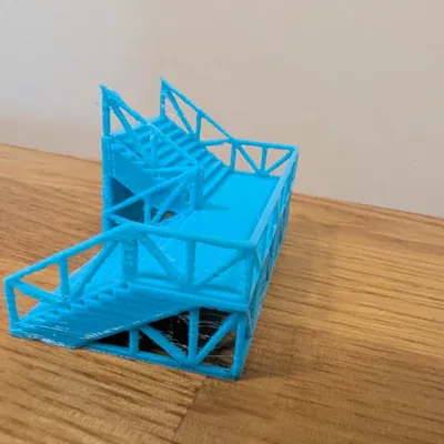 Cầu thang sân ga tàu H0, Bahnsteig Treppe Eisenbahnstation 1:87