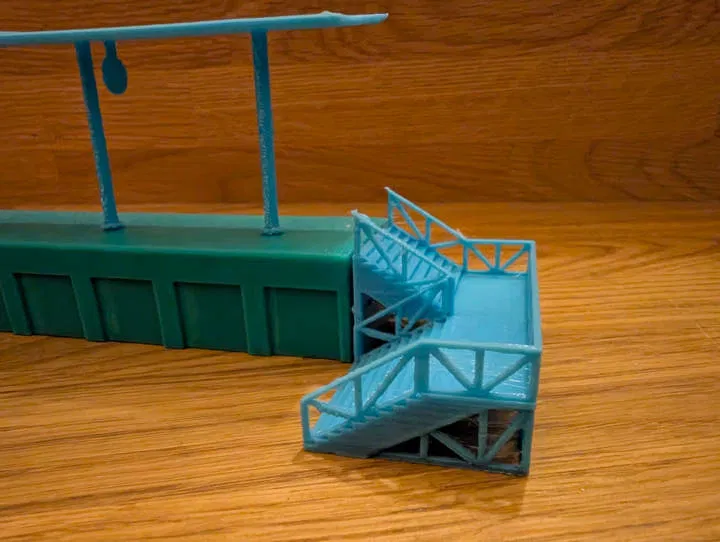 Cầu thang sân ga tàu H0, Bahnsteig Treppe Eisenbahnstation 1:87 - Image 4