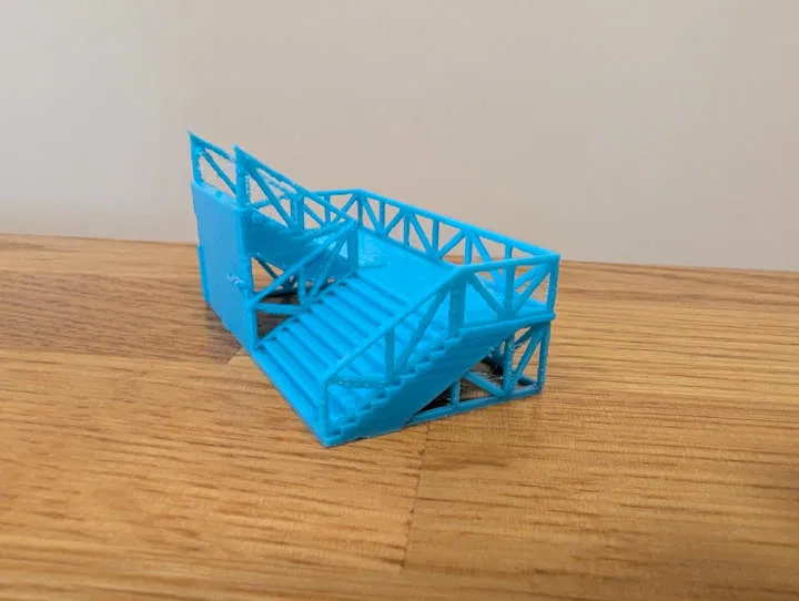 Cầu thang sân ga tàu H0, Bahnsteig Treppe Eisenbahnstation 1:87 - Image 6