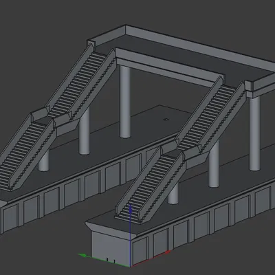 Cầu đi bộ cho Ga Tàu H0, Bahnsteig Eisenbahnstation 1:87