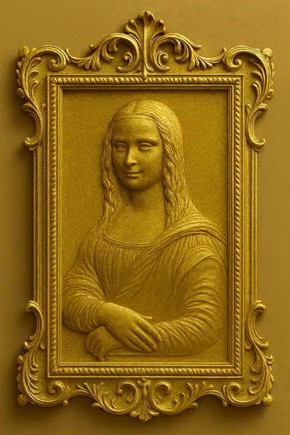 GoldenLisa – Phù Điêu Mona Lisa Vàng - Image 1