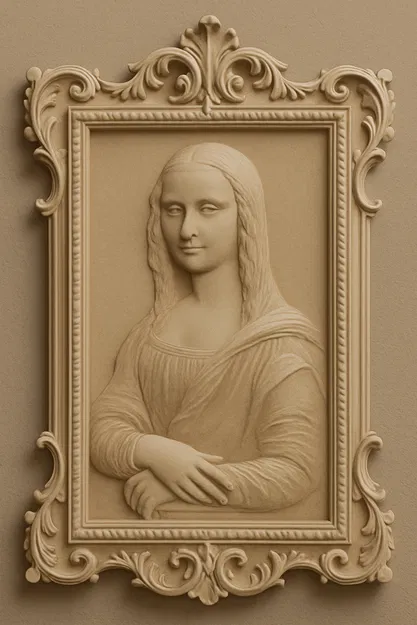 GoldenLisa – Phù Điêu Mona Lisa Vàng - Image 2