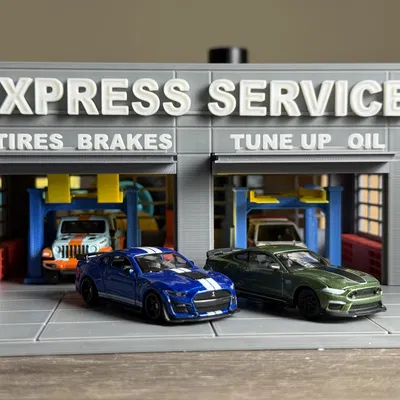 Mô hình nhà xe 2 cửa tỉ lệ 1:64