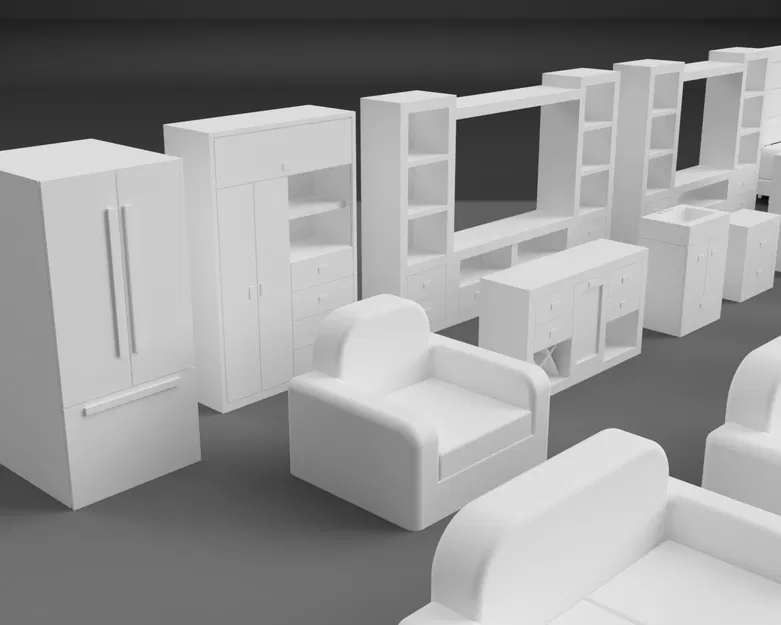 Bộ Nội Thất Mini Tỉ Lệ 1:100 - Image 2