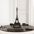 Tháp Eiffel & Bản đồ địa hình tròn Thành phố Paris - Thumbnail 1