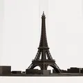 Tháp Eiffel & Bản đồ địa hình tròn Thành phố Paris - Thumbnail 4
