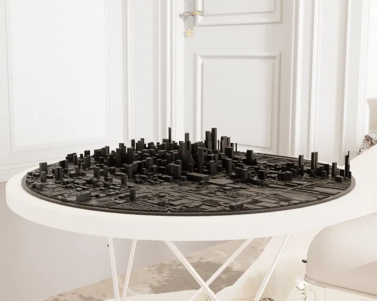 Bản đồ địa hình tròn Chicago – STL - Image 1