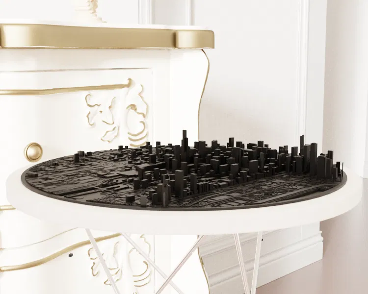 Bản đồ địa hình tròn Chicago – STL - Image 3