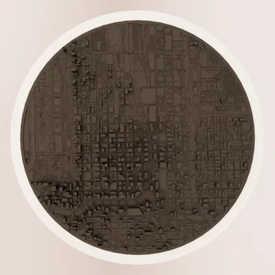 Bản đồ địa hình tròn Chicago – STL