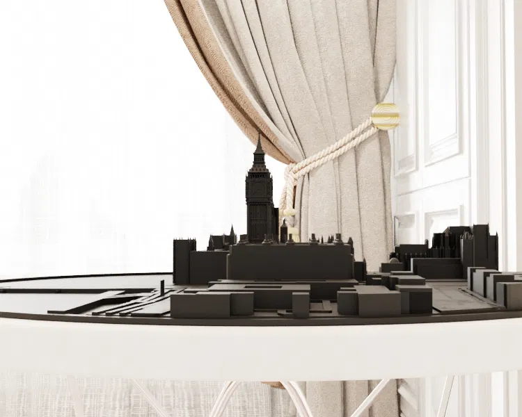 Bản Đồ Địa Hình Tròn Big Ben & Westminster - London STL - Image 5