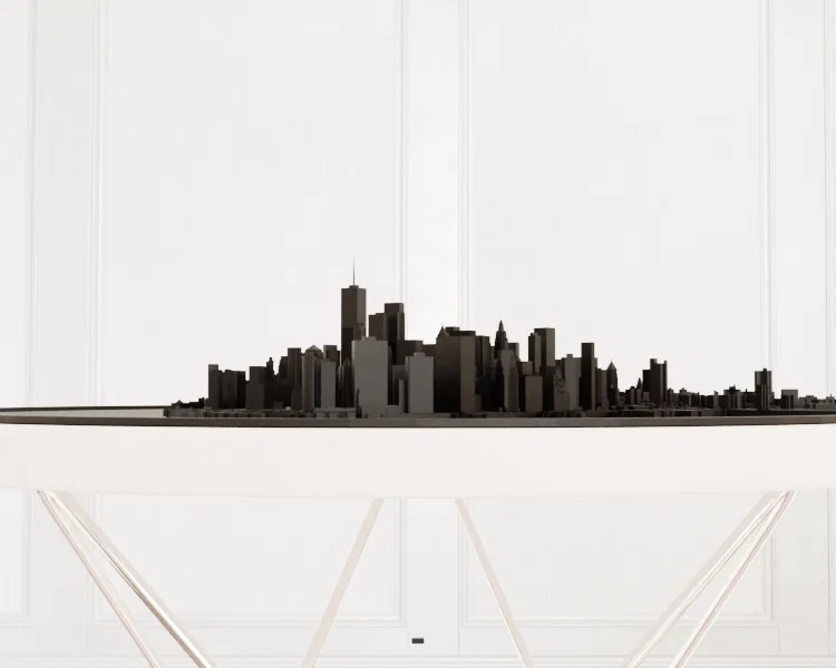 Đường chân trời New York - Bản đồ địa hình tròn STL - Image 2