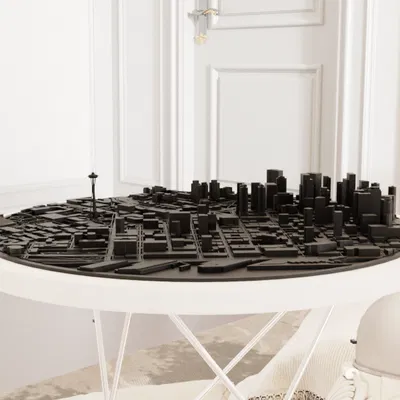 Bản Đồ Địa Hình Tròn Seattle & Kim Chti Space Needle STL