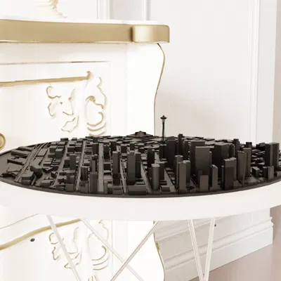 Bản Đồ Địa Hình Tròn Seattle & Kim Chti Space Needle STL