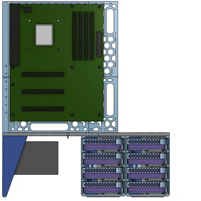 Vỏ Máy Server/PC ATX Khung Mở Hot-Swap