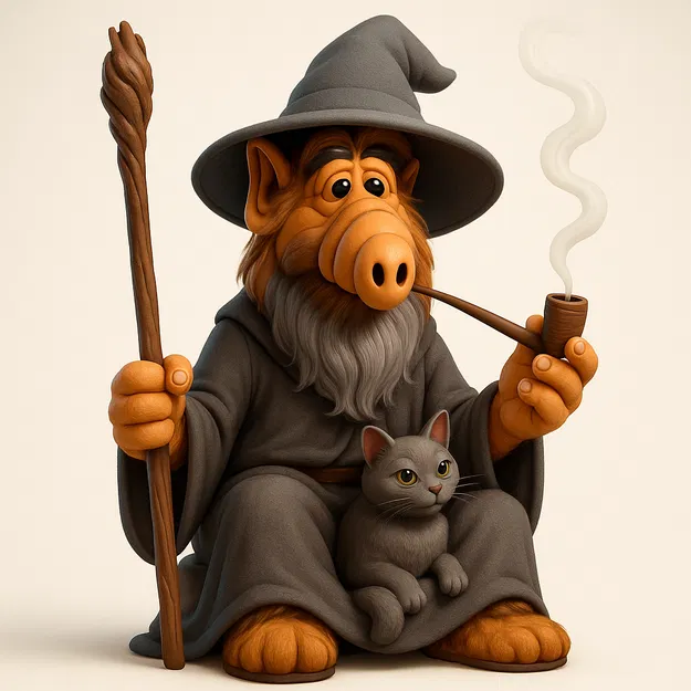 Mô hình 3D Gandalf Xám - Pháp sư ALF kỳ lạ - Image 1